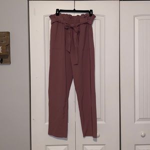 Size L Mauve Paper Bag pants